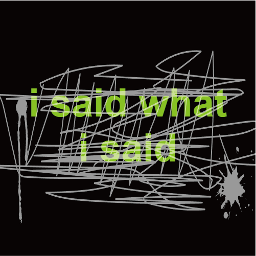 I Said What I Said bold brat statement art